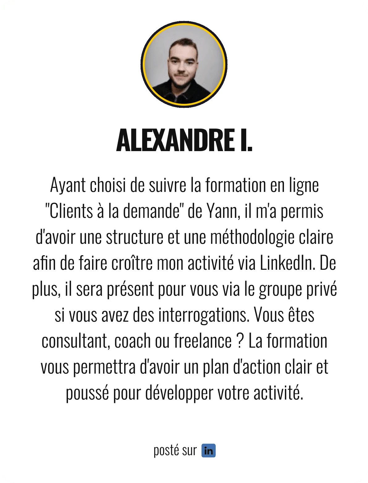Témoignage de Alexandre I