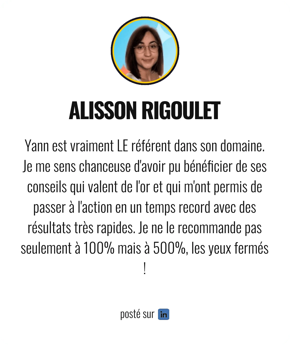 Témoignage de Alisson Rigoulet