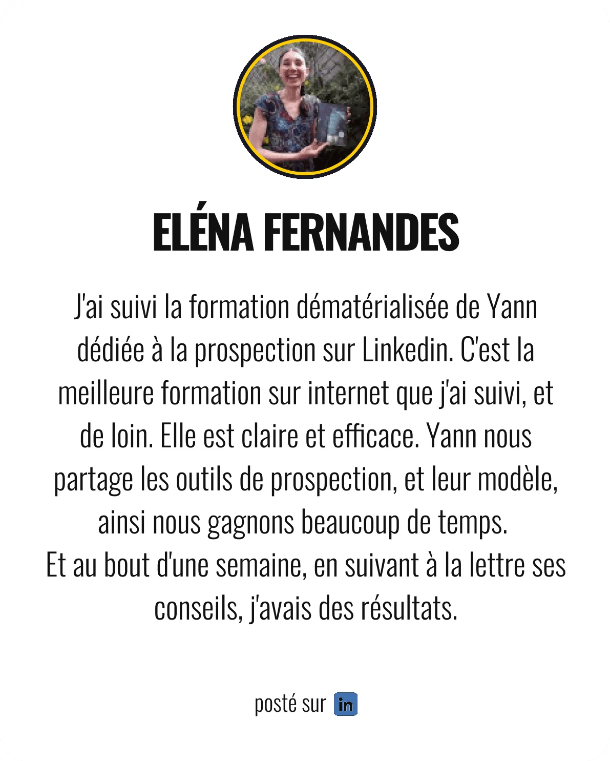 Témoignage de Elena Fernandes