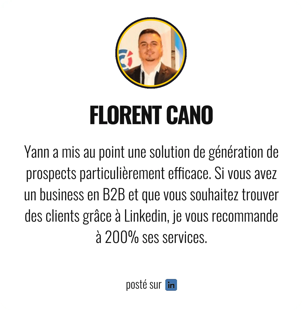 Témoignage de Florent Cano