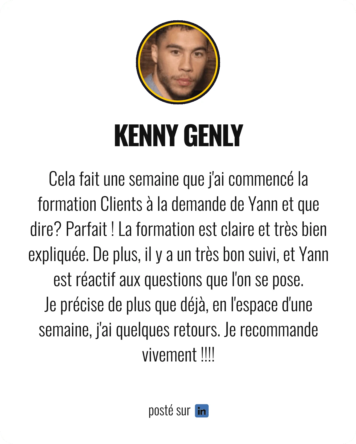 Témoignage de Kenny Genly