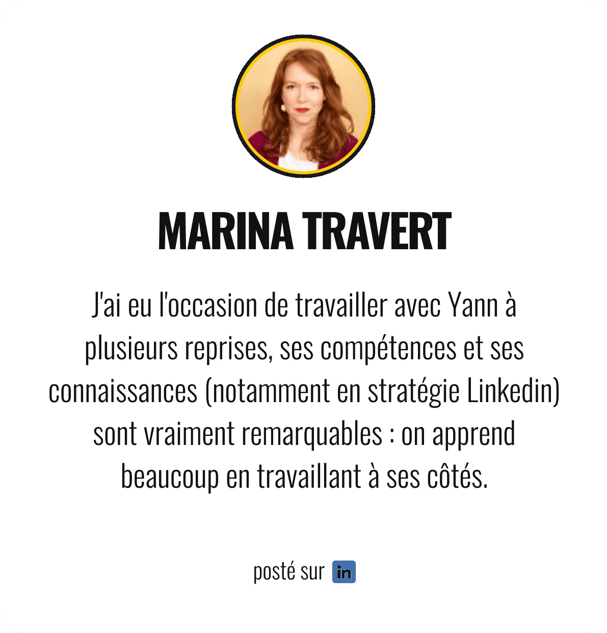 Témoignage de Marina Travert