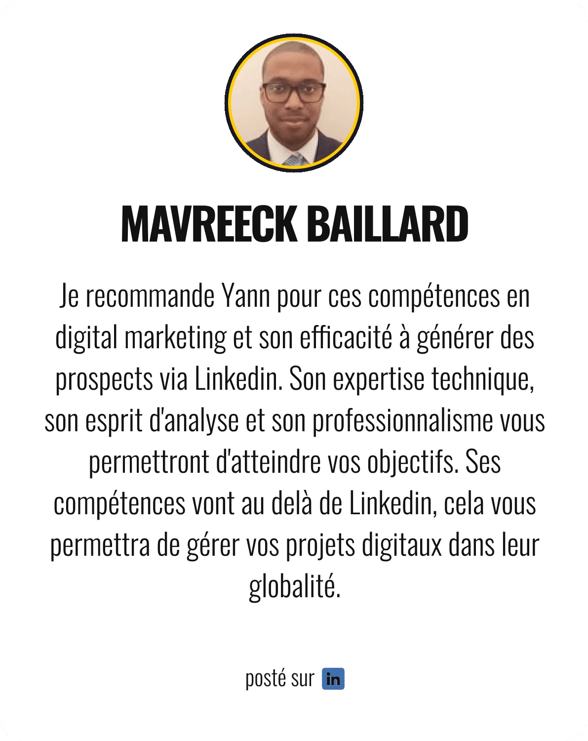 Témoignage de Mavreeck Baillard