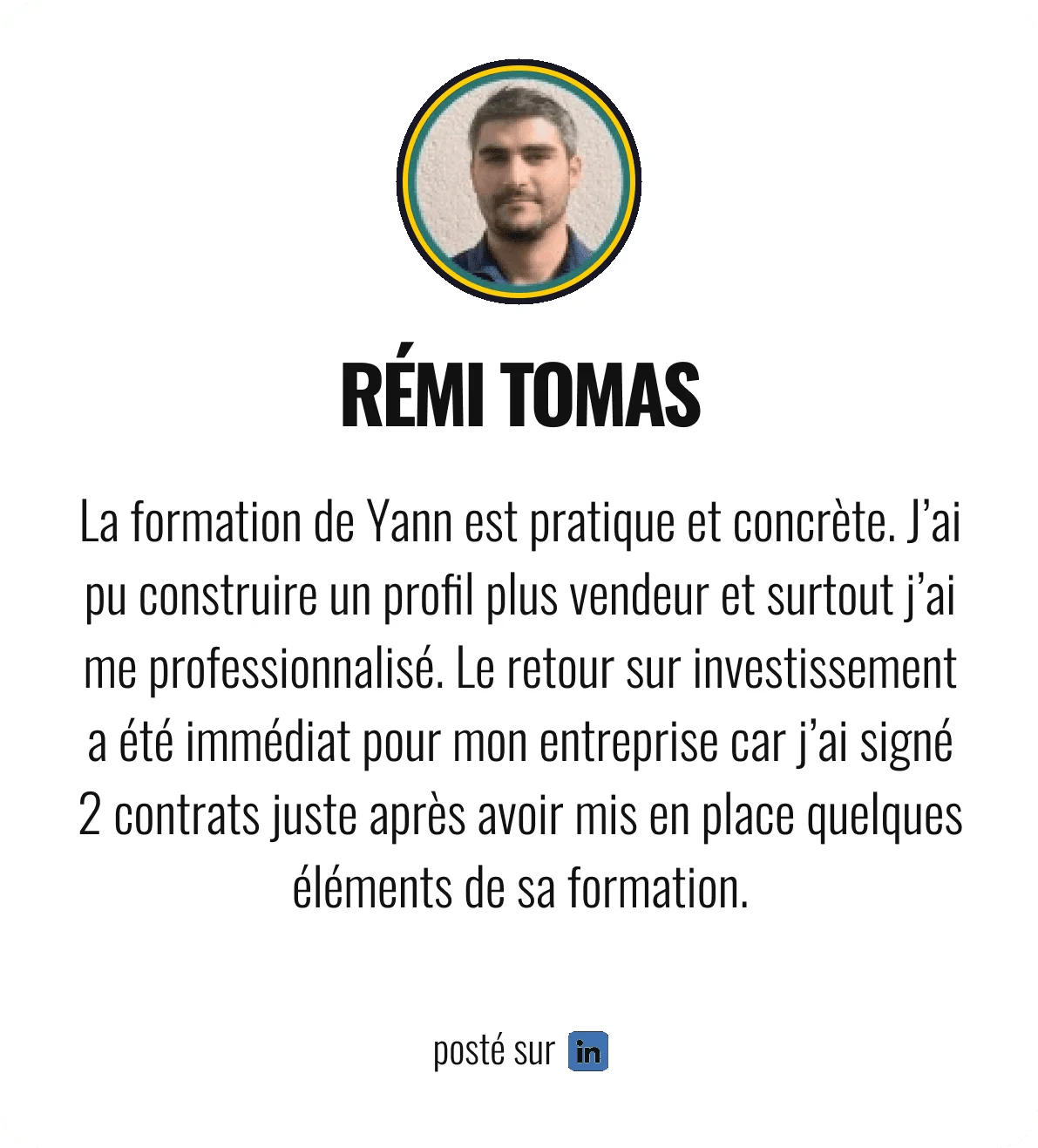 Témoignage de Remi Tomas